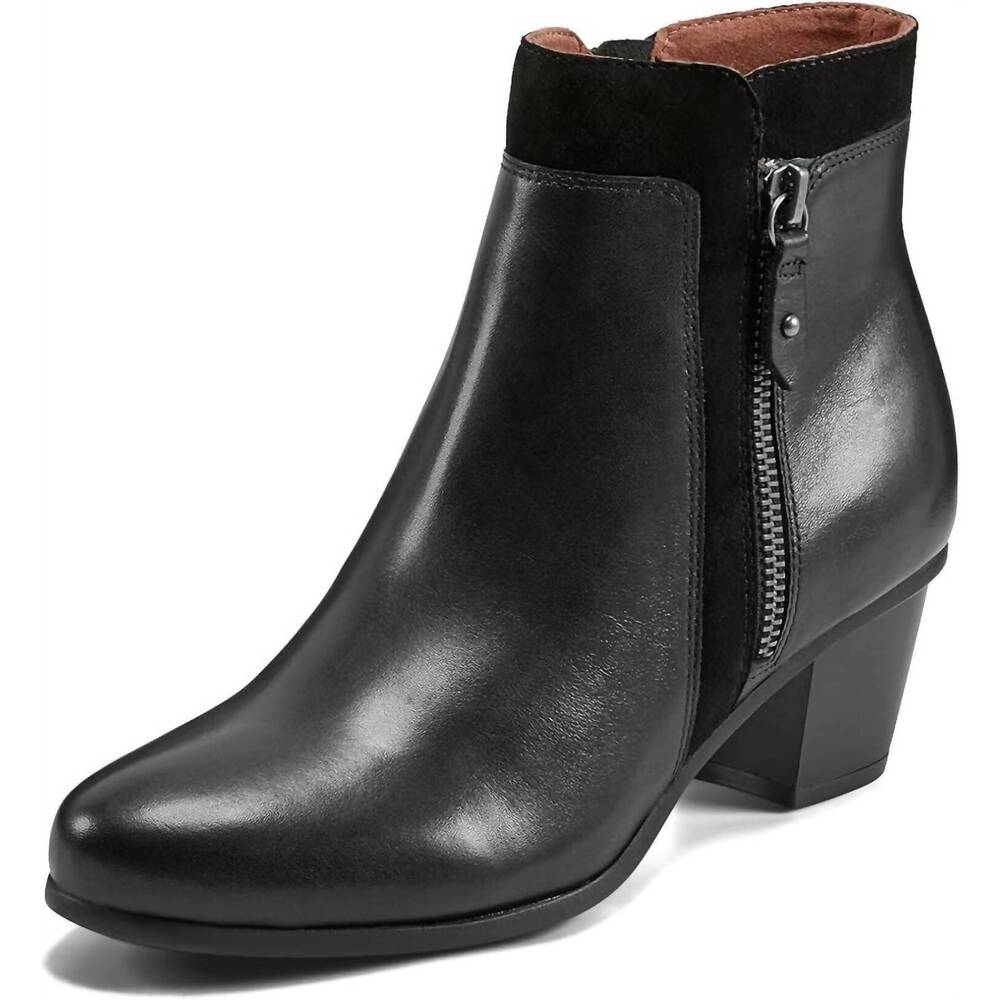 NEW COBB HILL women's wynter heeled ankle boot in black
